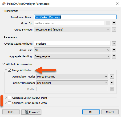 Merge Attributes, don't generate lists